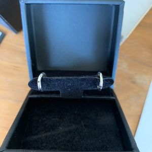 8mm 14k white gold tiny hoop